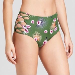 Tori Praver cheeky high waisted bikini bottom L